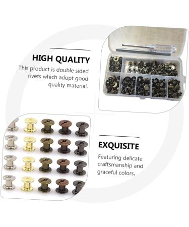 EXCEART 100 Sets Lash Rivet Boxed Diy Crafts Brass Rivets Double- Sided Rivets Diy Studs Self Made Component Assorted Color 0.8x0.8cm - Buy Online on SooperMarket.com