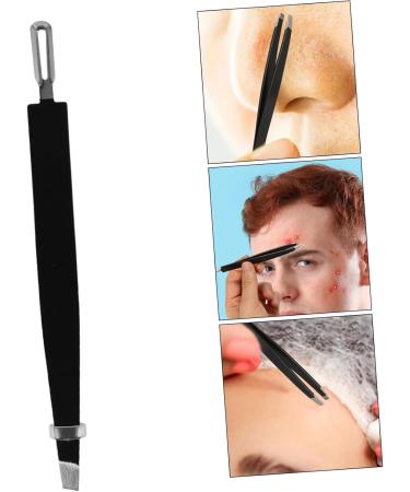 Gogogmee Double-Ended Eyebrow Tweezers Eyebrow Repairing Tweezer Eyebrow Grooming Tool False Eyelash Pick Tweezer Eyelash Pick up Tool Tweezer for False Eyelash Eyebrow Clip Stainless Steel - Buy Online on SooperMarket.com