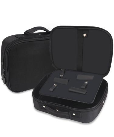Noverlife Black Hairdressing Tools Bag Haircutting Tool Storage Carrying Case Large Capacity Hair Stylist Travel Cosmetics Organizer Bag for Clippers Scissors Trimmer Haircutting Supplies Small Carrying Case