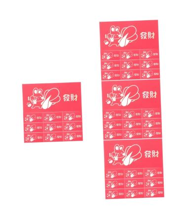 ABOOFAN 48 Pcs Year of The Rabbit Red Envelope Lucky Money Pockets Small Envelopes for Money The Gift Red Envelopes Kids Red Gift Envelope Spring Festival Red Packet Cartoon Paper Lyrics