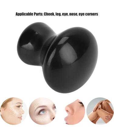 2pcs Black Gua Sha Facial Tools Mushroom Shape Face Lift Tool for Wrinkles Removal Practical Massager Roller Tool for Skin Firming Lightweight Lymphatic Drainage Massager for Home Salon - Buy Online on SooperMarket.com