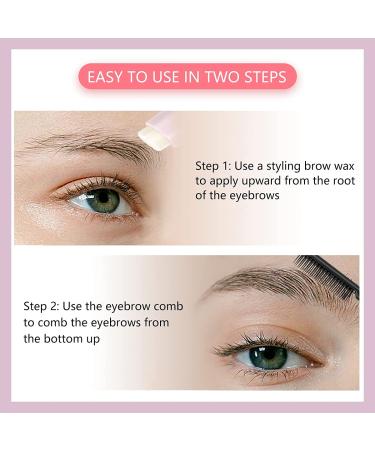 LSxia Double-headed Eye Brow Wax Pen - 2 in 1 Clear Gel Pencil with Comb, Waterproof Brow Styling for 3D Eyebrows makeup - Buy Online on SooperMarket.com