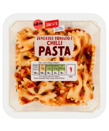 Jack's Sundried Tomato & Chilli Pasta 200g x 8 Chilli Pasta 8