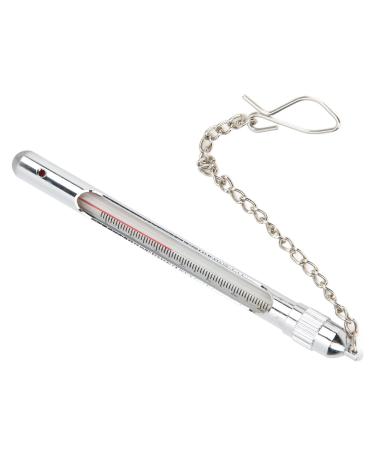 BRDI Fishing Thermometer, Practical Compact Stream Water Temperature Measurement Tool Sustainable High Accuracy with Pocket Clip for Fly Fishing