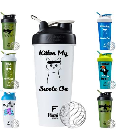 Blender Bottle x Forza Sports Classic 28 oz. Shaker - Kitten My Swole On - White