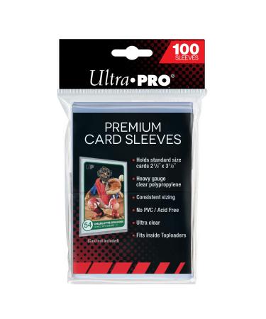 Ultra Pro - Premium Clear 100ct. Card Sleeves - Standard Size Card Sleeves to Protect Sports Cards, Baseball Cards, Football Cards, and Collectible Cards