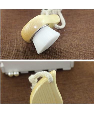Facial Cleanser Brush with Wood Handle Cleansing Soft Bristle Face Care Clean Tool for Women Men Soft Bristle Face Cleansing - Buy Online on SooperMarket.com