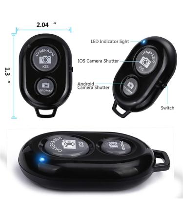 AngelReally Wireless Camera Shutter Remote Control for Smart Phones - iOS/Android Compatible (1 Pink + 1 Blue) - Buy Online on SooperMarket.com
