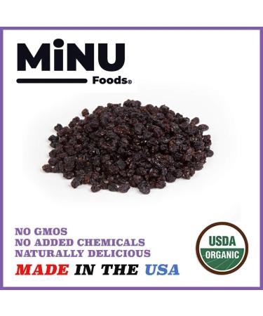 MiNU Organic Raw Zante Black Currants (16 oz) - Paleo Snack | Seedless, No Sulfur, No Added Sugar, Dried Superfood - Raw, Vegan, NonGMO, Gluten Free - Buy Online on SooperMarket.com