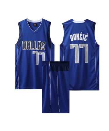 ABRTJCL children/adult basketball jersey set 2-part children/adult basketball sleeveless suit children/adult basketball jersey & basketball shorts A-77-blue XS