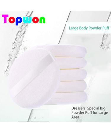 Topwon 5'' Powder Puff for Body Baby - Extra Large Jumbo Size Use for Dusting Powder or Blending & Setting Makeup Foundation (4 Pieces) - Buy Online on SooperMarket.com