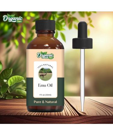 Organic Zing Emu (Dromaius Novaehollandiae) Oil | Pure & Natural Carrier Oil for Skincare Hair Care & Massage- 30ml/1.01fl oz - Buy Online on SooperMarket.com