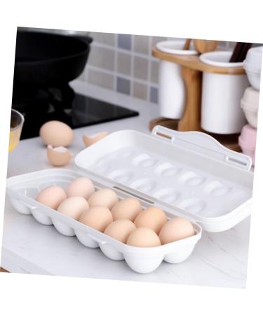 KOMBIUDA 2pcs Anti-Collision Damage Chicken Egg Tray for Refrigerator Egg Fridge Organizers re-usable Grey 30X11X6.5CM - Buy Online on SooperMarket.com