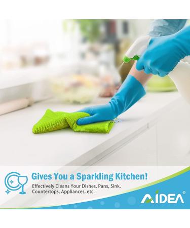 100-Pack AIDEA Microfiber Cleaning Cloths | Lint-Free, Highly Absorbent | for House, Kitchen, Car, Window | 12in.x12in. | Streak-Free Cleaning Solution - Buy Online on SooperMarket.com