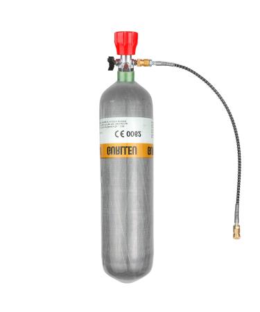IORMAN 3L 4500psi Carbon Fiber Air Tank & Fill Station for PCP Paintball Scuba SCBA(Empty Bottle) (Red Gauge Tank Kits)