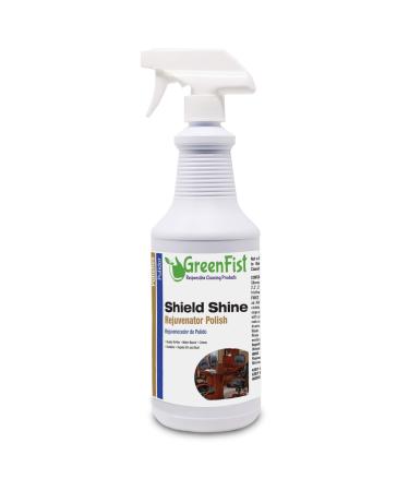 Shield Shine Rejuvenator Multipurpose Polisher & Sealer Vinly Leather Plastic Rubber Wood Metal Chrome Fiber Glass and Others 32 Fluid Ounce Spray