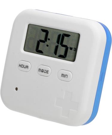 Smart Medication Organizer with Timer Bell Vibration Reminder 4 Compartments Medicine Box for Portable Storage Blue - Buy Online on SooperMarket.com