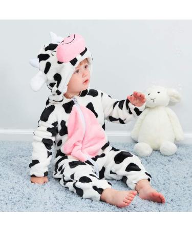 COOKY.D Unisex Winter Hooded Romper Jumpsuit - 24-30 Months Cow Print - Buy Online on SooperMarket.com