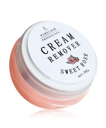 Eyelash Extensions Remover Cream 30g Low Irritation Fast Action Lash Extension Adhesive Remover for Sensitive Eyes(Sweet Rose)