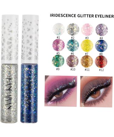 Mikinona 12pcs Liquid Eyeliner Eye Shadow Eyeshadow Glitter Eyeliner Shinny Eyeliner - Buy Online on SooperMarket.com