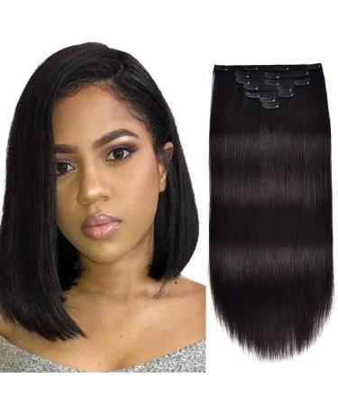 Clip In Extensions Human Hair,Double Weft Remy Hair Clip In Extensions 70g 7pcs Silky Straight 12 Inches Human Hair Clip In Extensions #1B Natural Black Clip in Hair Extensions 12 Inch (Pack of 7) 70g-12 Inch #1B Natural B…