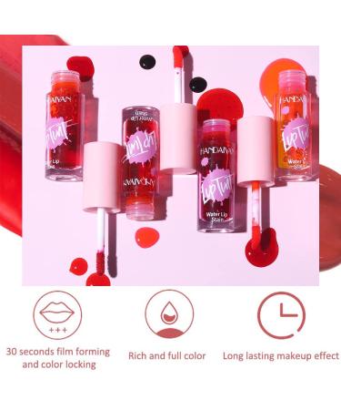 6 Color Lip Tint Stain Set - Matte Velvet & Watery Lip Stain with Moisturizing Plumping Effects - Shimmery Mini Liquid Lipstick - Waterproof, Long-Lasting Lip Color Makeup - Buy Online on SooperMarket.com