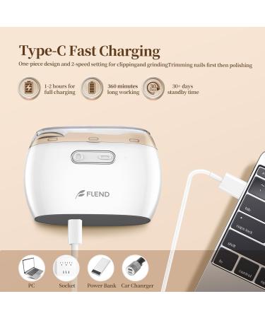 Electric Nail Clipper Nail Trimmer Nail Polisher 2 in-1 Automatic Nail Clipper 2 Speed Fingernail Clippers Nail File with Light Women Manicure Set Nail Clippers for Baby Kids Seniors Weak Hands Mjq-fu0913-01 - Buy Online on SooperMarket.com