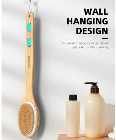 Metene 2 Pack Shower Brush - Dual-Sided Long Handle Back Scrubber & Body Exfoliator for WetDry Brushing - Buy Online on SooperMarket.com
