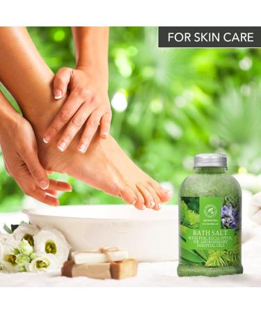 Bathing Salt 600g with Pine Eucalyptus Fir & Rosemary Oils - Sea Salt Bath for Relaxation Wellness & Aromatherapy - Enhance Sleep & Beauty - Buy Online on SooperMarket.com