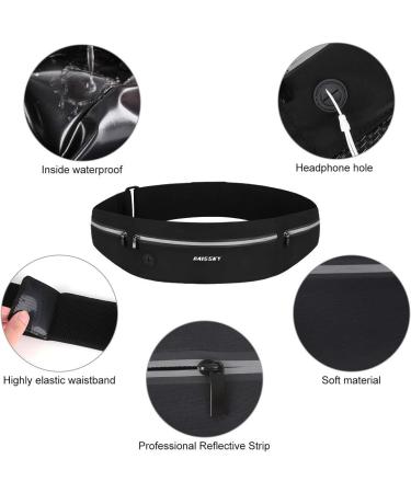 Haissky PLASS Waterproof Running Belt for Cell Phones - Ultra-Thin Hip Bag for Jogging Fitness and Travel (Fits Phones Up to 6.9 ) - International Shipping - Buy Online on SooperMarket.com