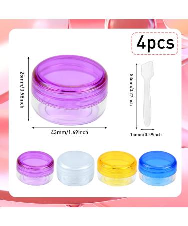 4pcs Travel Sample Pots 15g/15ml for Toiletries - Clear Round Cosmetic Containers for Women - Ideal for Lotions, Creams & Makeup - Buy Online on SooperMarket.com