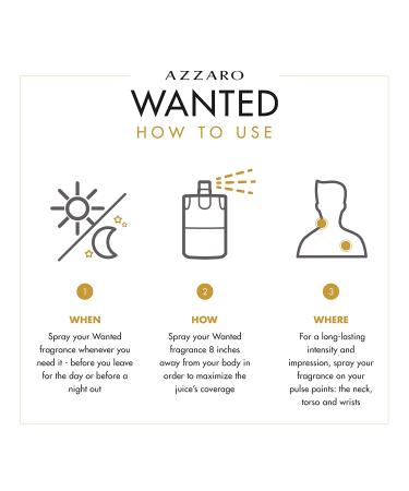 Azzaro Wanted Eau de Toilette - 3.4 Fl Oz | Men's Woody, Citrus & Spicy Cologne - Buy Online on SooperMarket.com