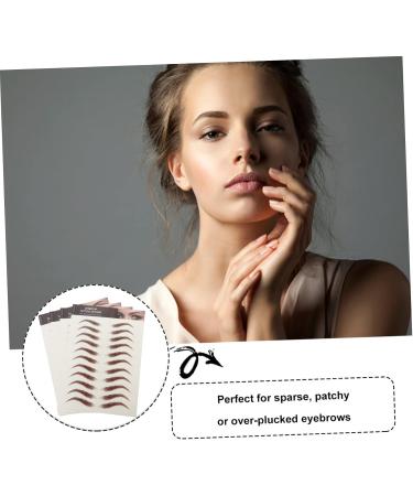 Gogogmee 4 Sheets Waterproof Eyebrow Stickers Eyebrow Tools 4d Artificial Eyebrow Tattoos Cosmetic 6d Hair 21x14.8cm Brown - Buy Online on SooperMarket.com