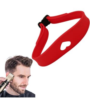 Adjustable Neck Hair Guide Hair Trimming Guide Tool for Cutting | Curved Silicone Hair Styling Tools Haircut Bands for Home Haircuts Red - Buy Online on SooperMarket.com