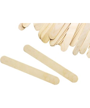 Amkoskr Natural Birch Wood Craft Sticks 8- 200 Pcs | 8 inch Tongue Depressors for Crafts and Ice Cream - White Finish - Buy Online on SooperMarket.com