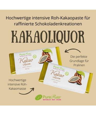 Kocao 100% Organic Raw Criollo Cocoa Mass - Vegan Sugar-Free Chocolate (250g) | Pureeraw - Buy Online on SooperMarket.com