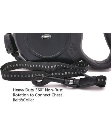 Retractable Dog Leads 26ft Pet Adjustable Leash for Small Medium Large Dogs Up to 49.8Kg (Black) - Buy Online on SooperMarket.com