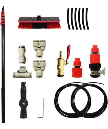 Window Cleaning Pole Extendable Cleaning Equipment Water Fed Pole Kit for Roof Photovoltaic Panel Telescopic Cleaning Brush 55cm Brush Head 6M/21FT - Buy Online on SooperMarket.com