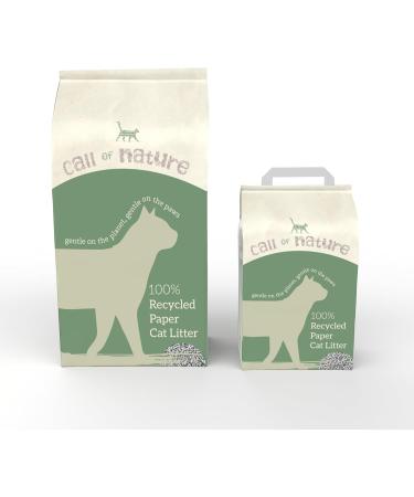 Call of Nature Recycled Paper Cat Litter Pellets - Biodegradable Odour Control, Dust-Free Non-Clumping Kitty Litter - 7L - Buy Online on SooperMarket.com
