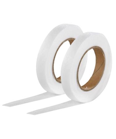 Home-X Set of 2, Iron-On Hem Tape, Fabric Fuse Tape, No Sew Hem, Heat Activated Fabric Adhesive, Double Sided Fuse Tape,  W x 27 Yards, White, Set of 2