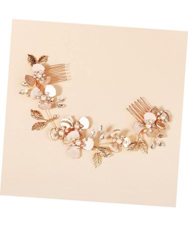 Mikinona Pearl Rhinestone Couple Combs Crystal Hair Comb Headband Floral Hair Comb Hairband Hair Comb Headdress Bridal Headband Comb Wedding Hair Accessory Women Headdress Bridal Headdress - Buy Online on SooperMarket.com