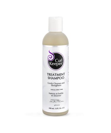 Curl Keeper Treatment Shampoo for Curly Hair 8 Fl Oz - Daily Hair Shampoo Gently Cleanses & Strengthens All Curl Types - Rebuilds & Restores Damaged Hair - Water Based & Sulfate Free Shampoo 8 Fl Oz (Pack of 1)