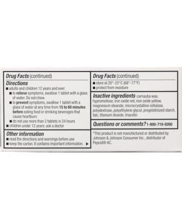 NBGRLVS SIXNE Famotidine 10mg Pink Tablets - 60 Count | Heartburn Relief | UPC 309045529522 - Buy Online on SooperMarket.com