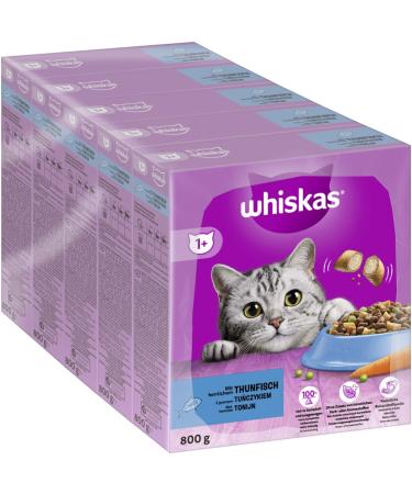 Whiskas adult 1+ dry food tuna 5x800g (5 packs) - dry cat food for adult cats - Different product packaging available