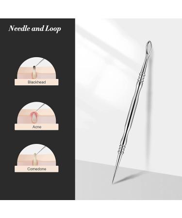 BEZOX Blackhead Tweezer and Acne Needle Set - Stainless Steel Comedone Extractor Kit - Buy Online on SooperMarket.com