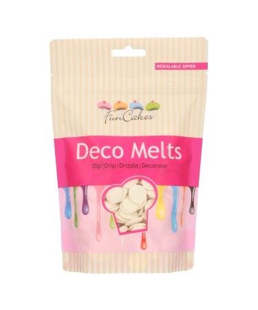 FunCakes Deco Melts Extreme White - Melt in Microwave and Pour in Every Shape Make Candy Drip Cakes Lollipops and Decorate Cakes Cookies and Cupcakes AZO Free 250 g