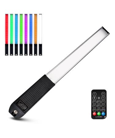 Portable LED Photography Light Wand, LUXCEO Handheld LED Video Light 1000 Lumens CRI 95+ USB Rechargeable with Remote Control, Carry Bag, Adjustable Color Temperature 3000K-6000K and 36 Colors