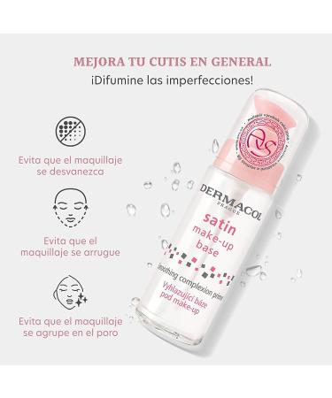 Dermacol Satin Makeup Base Primer for Wrinkles, Pores, and Oily Skin - 30mL/1 Fl Oz (Pack of 1) - Buy Online on SooperMarket.com