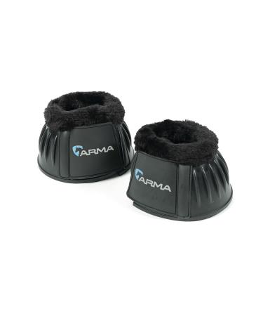 Shires ARMA Fleece Over Reach Boots - Black Cob Cob Black