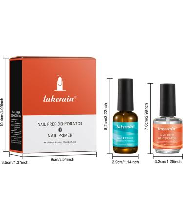 2Pcs Professional Nail Primer And Nail Prep Dehydrator Set Rapid Dry Works For Home Salon Use Artificial Nail Compatible - Buy Online on SooperMarket.com